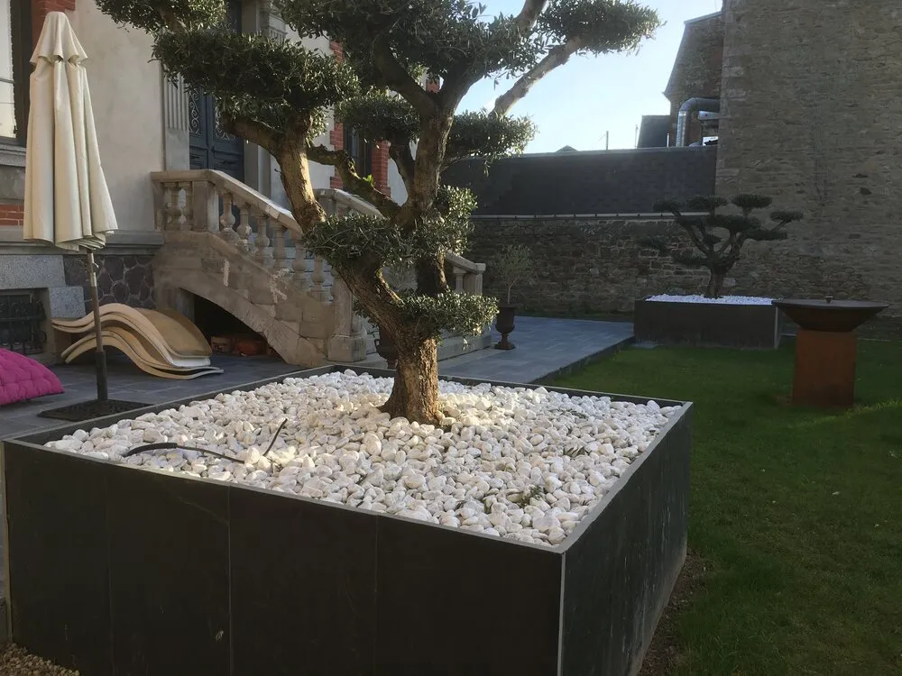 Création d'une grande jardinière extérieure à Lamballe
